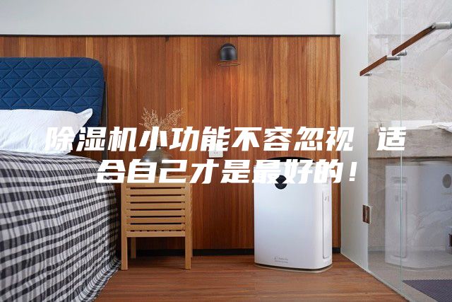 除濕機小功能不容忽視 適合自己才是最好的！